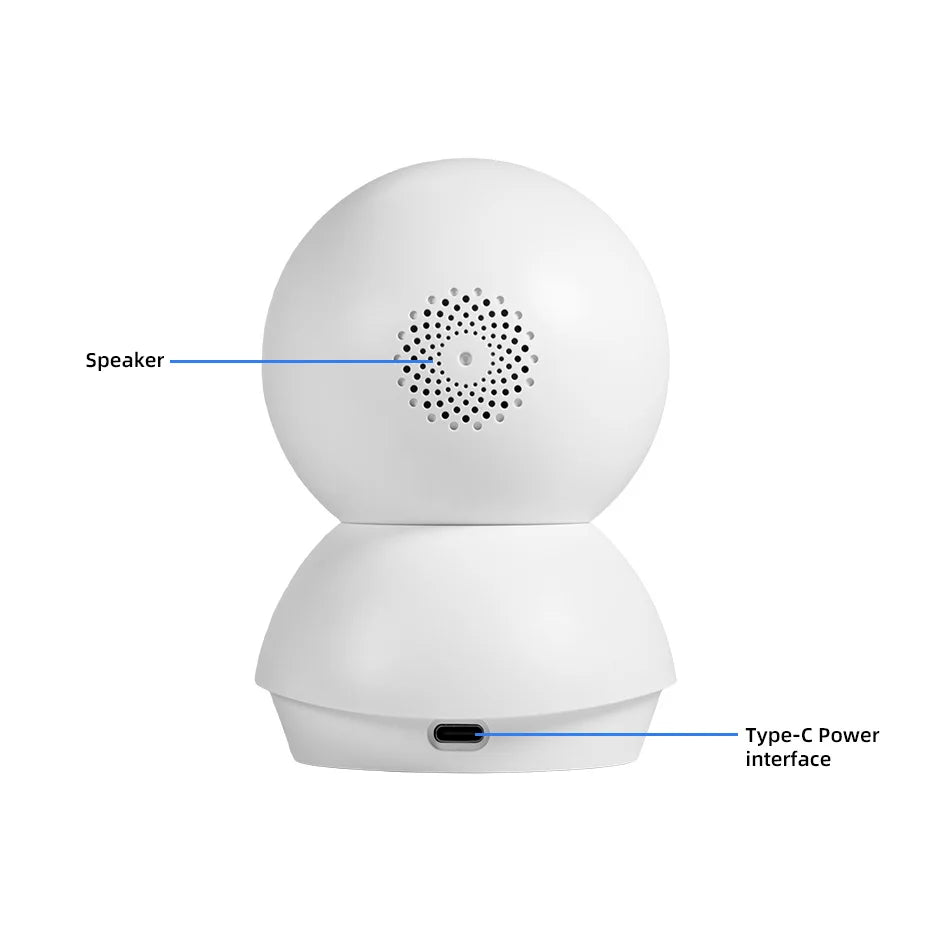 Caméra de sécurité intérieure WiFi 4K 8MP avec suivi automatique et contrôle via application