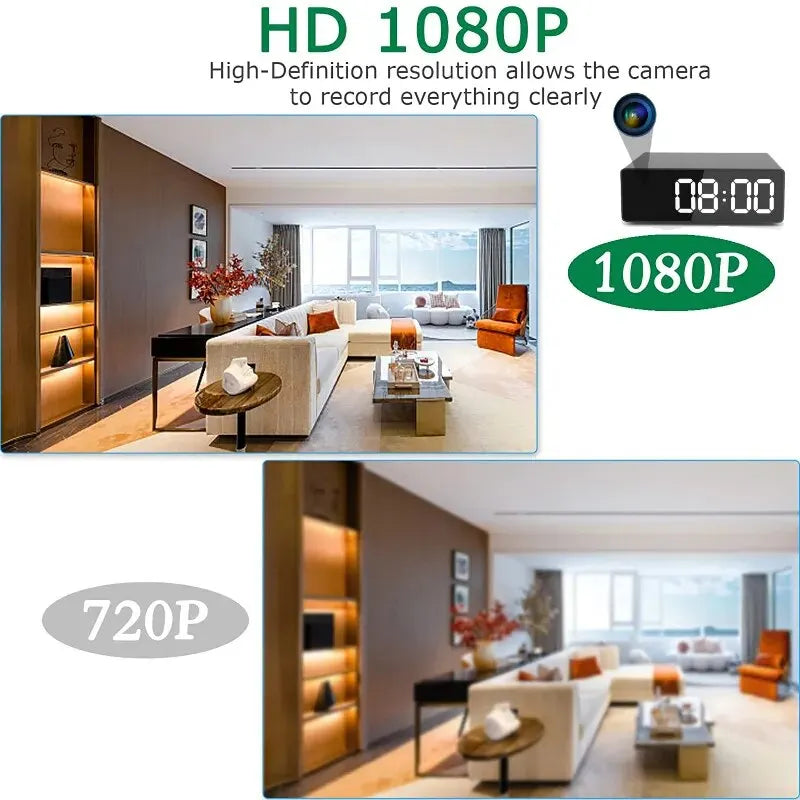 Upgrade 1080P WiFi clocks cameras, Infrared night vision, Motion detection,Remote viewing,Home monitoring cameras