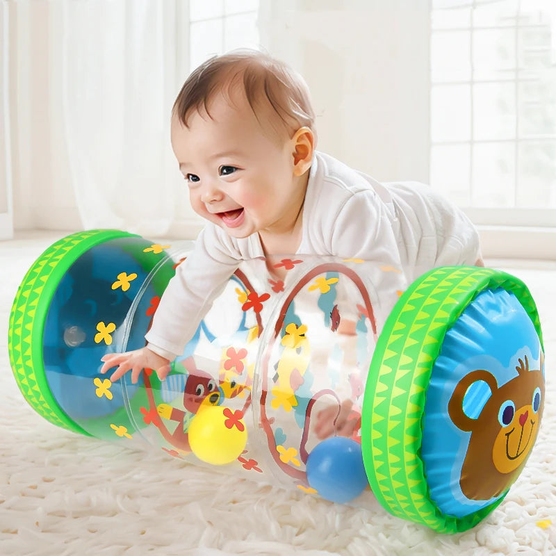 Inflatable Baby Crawling Roller Toy Rattles Games for Babies Development 6 12 Months Baby Crawling toy Fitness Educational Toys