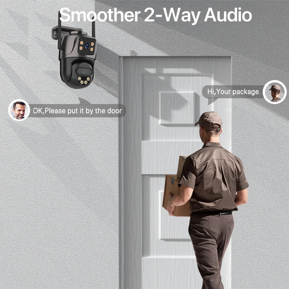4K Dual Lens WiFi PTZ Security Camera