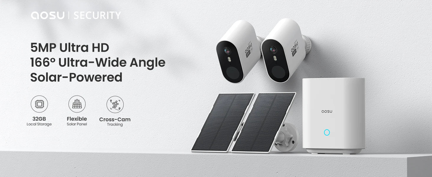 AOSU 3MP WiFi Video Doorbell with 2K Clarity and AI Detection