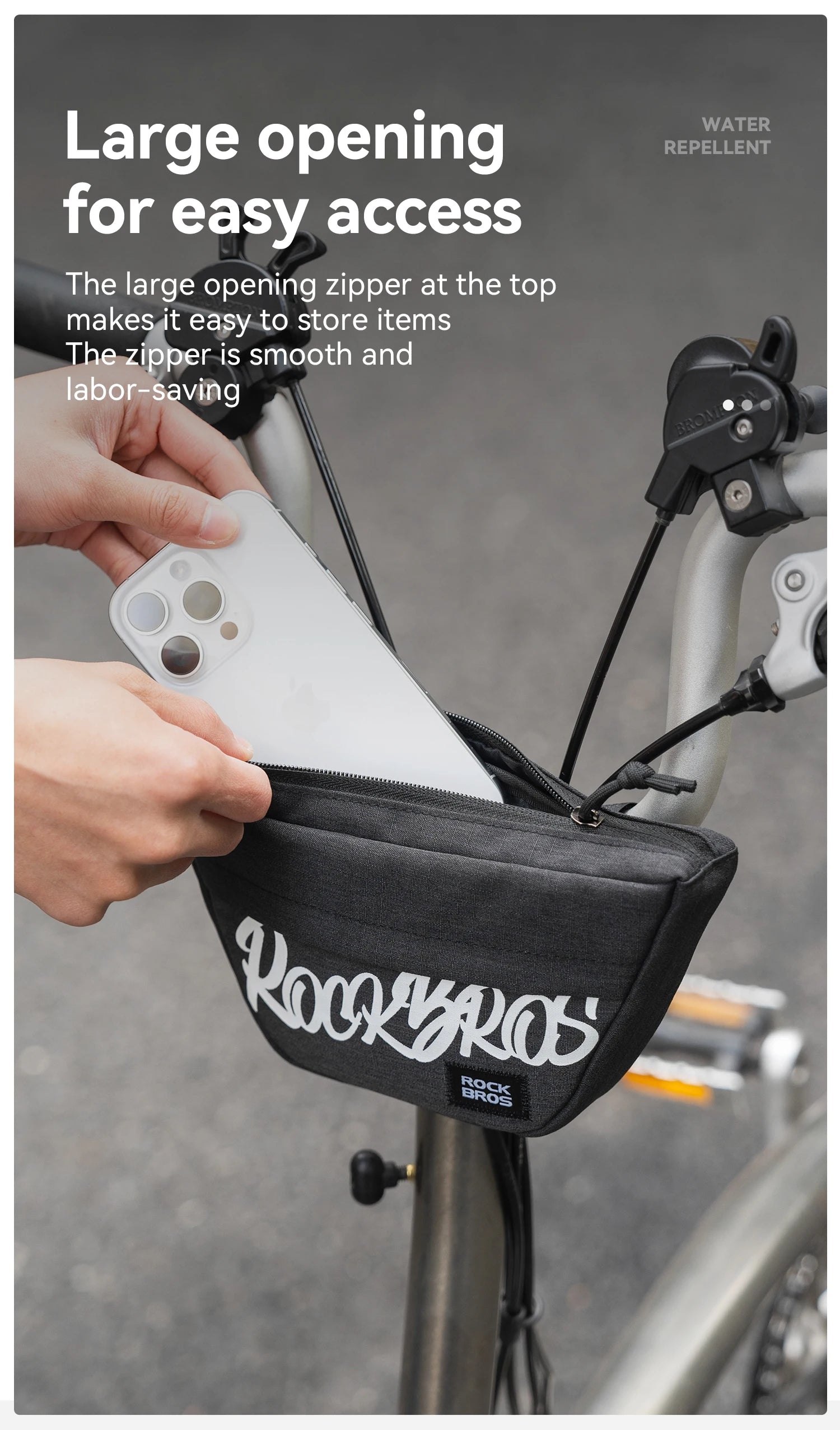 Fahrrad Frontrohrtasche 0,7L Regenfeste Lenkeraufbewahrung für Brompton