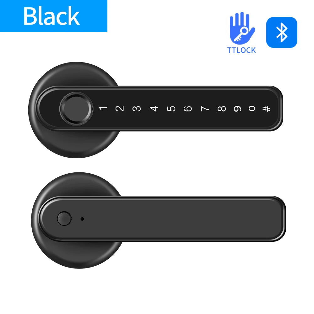 Bluetooth Fingerprint and Keypad Door Handle Lock