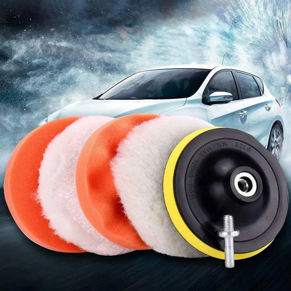 Car Polishing Pad Kit, 3/4/5-Inch Options
