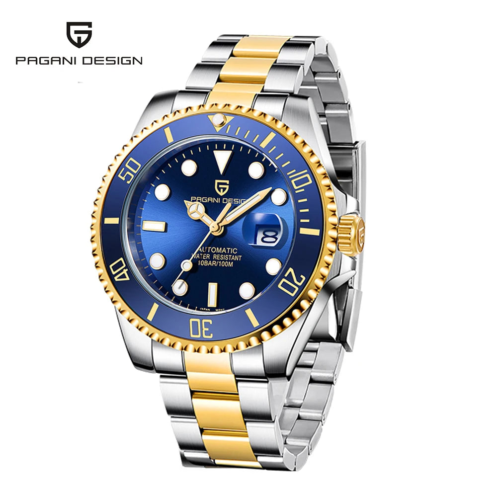 Pagani Design Automatic Dive Watch 10Bar Sapphire Steel Men