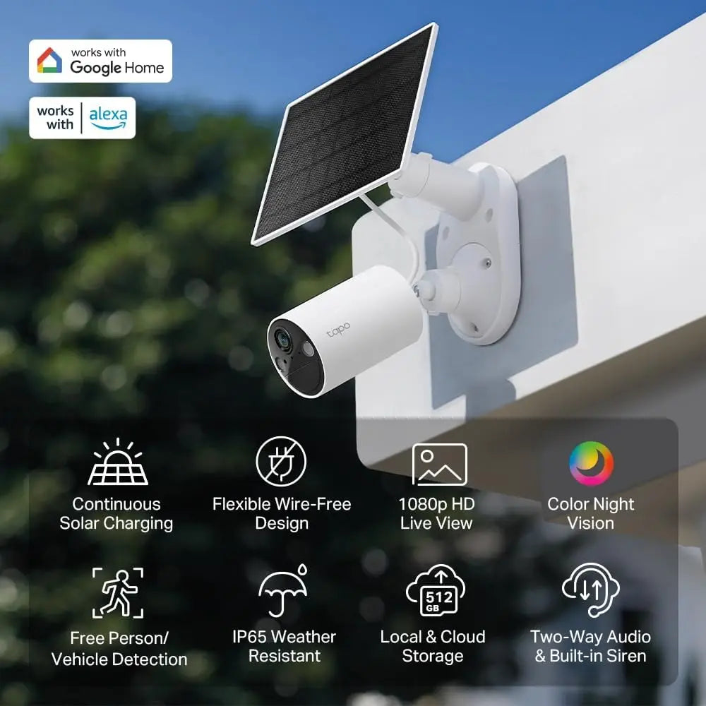 1080p Solar Security Camera Wireless Outdoor with Person Detection