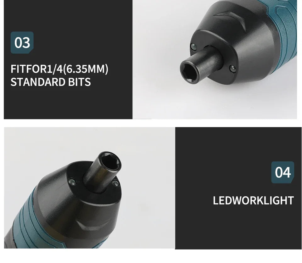 Makita 3.6V Cordless Screwdriver 1/4" Mini Driver 2-5N.m Torque