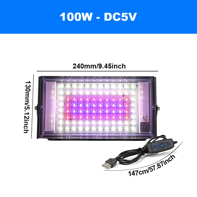 USB LED Grow Light with Adjustable Brightness