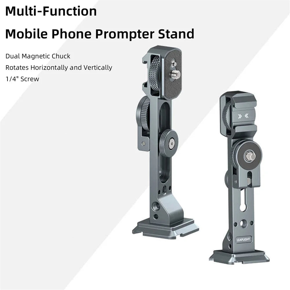Dual-Phone Teleprompter and Camera Support