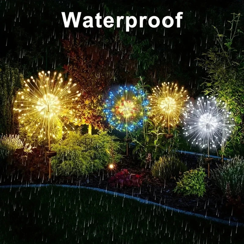 Solar Firework-Style Garden Light, 90-LED Options