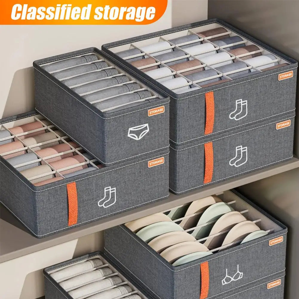 Underwear, Bra and Sock Organiser Box with 6, 7 or 20 Compartments