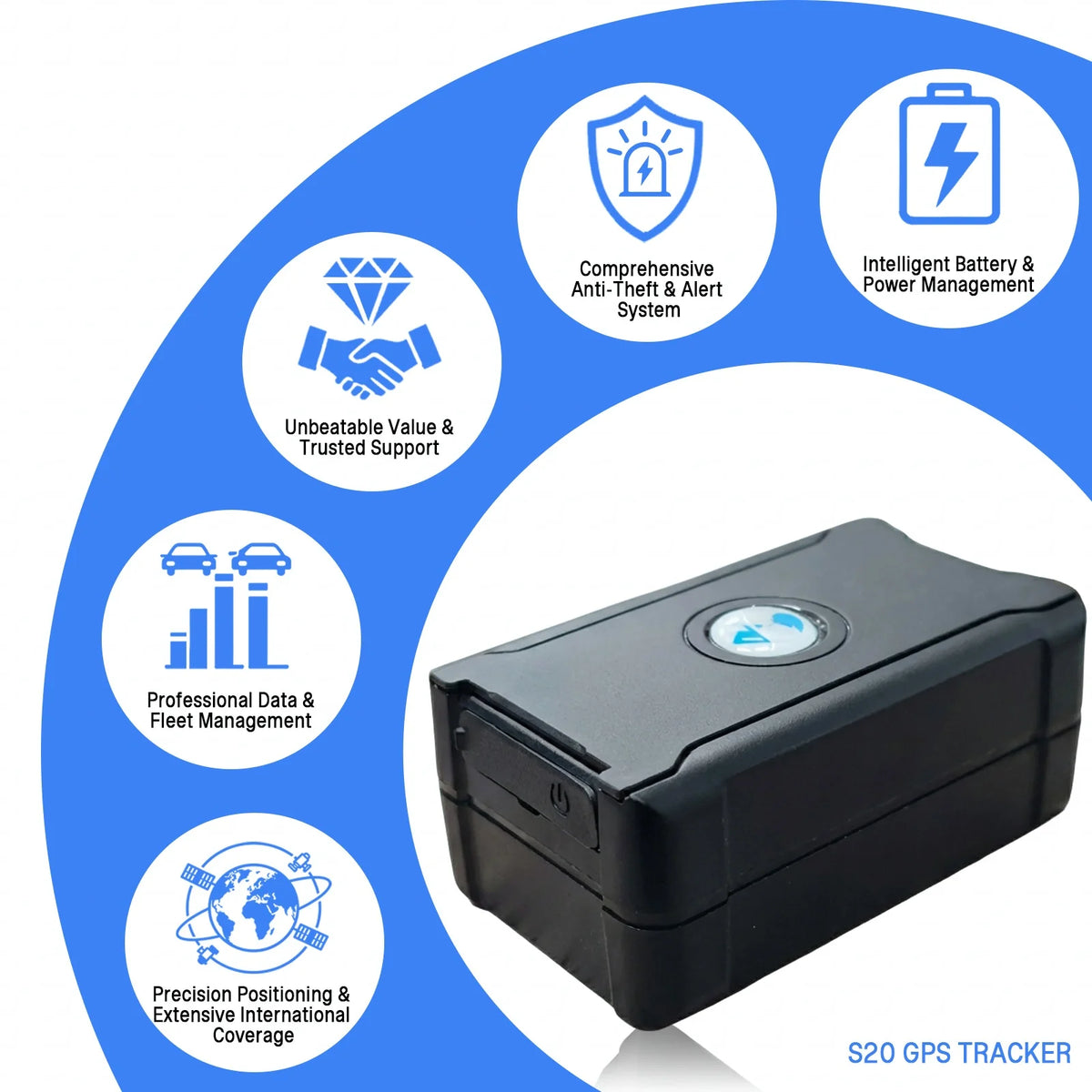 4G GPS Tracker 6000mAh Portable GPS Via Satellite Car Alarm Real-Time GPS Locator Magnetic Tracking Device 90 Days Standby Time