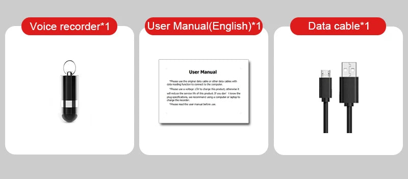 Mini Voice Activated Recorder Digital Audio Recording Keychain Device Wearable Sound Professional Micro Dictaphone STTWUNAKE