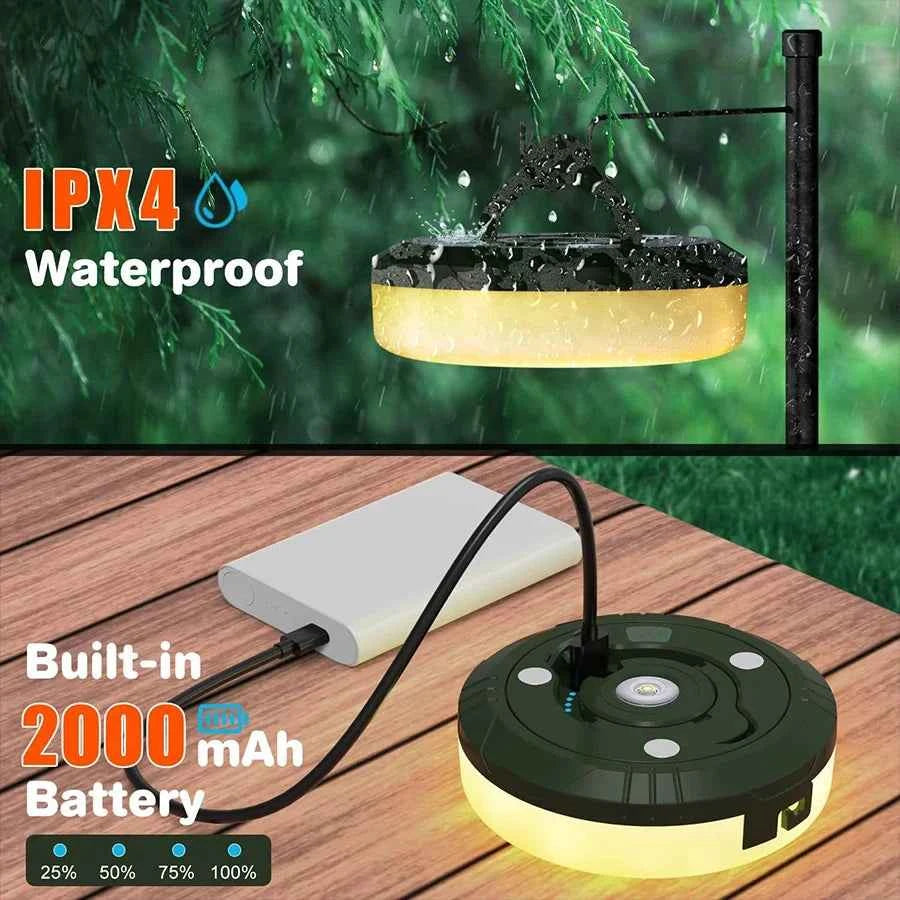 Rechargeable Camping Lantern with 10 m String Light