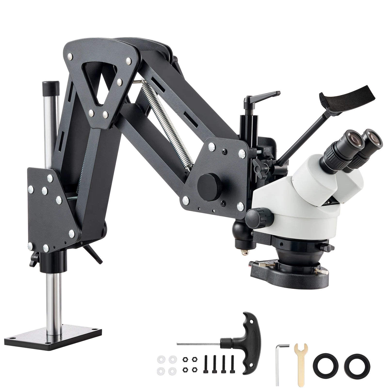 Microscope à bijoux multidirectionnel 7X–45X avec anneau lumineux LED