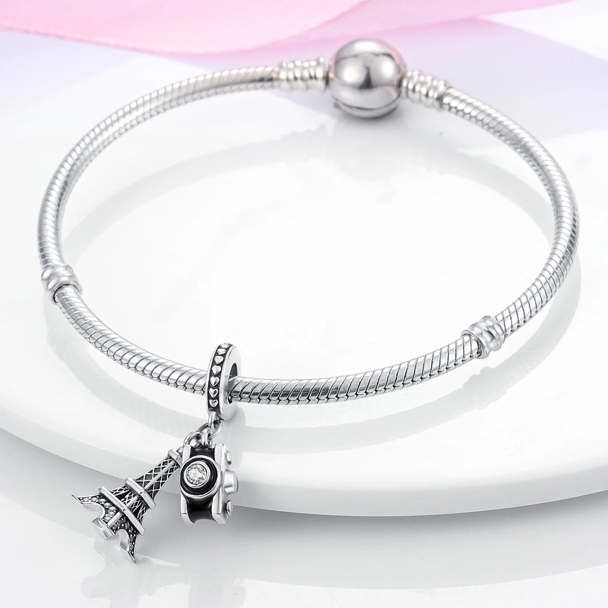 925 Silver Travel Airplane Camera Charms Fit Original Bracelet Necklace DIY Bead For Women Jewelry Making Gift