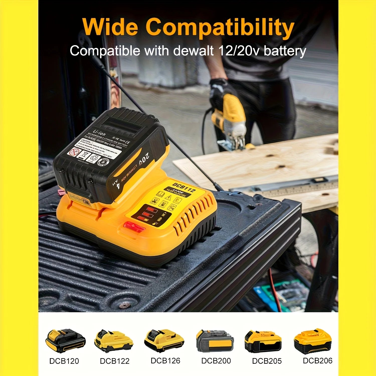 Fast Battery Charger for 12V/20V/60V Power Tool Batteries