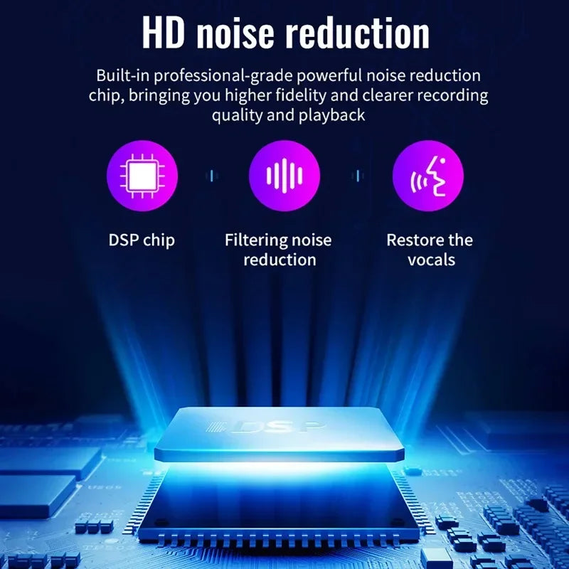 64GB Mini Voice Recorder 4GB 8GB 16GB HD Noise Reduction Audio Record Activated Portable Dictaphone Support OTG MP3 Player