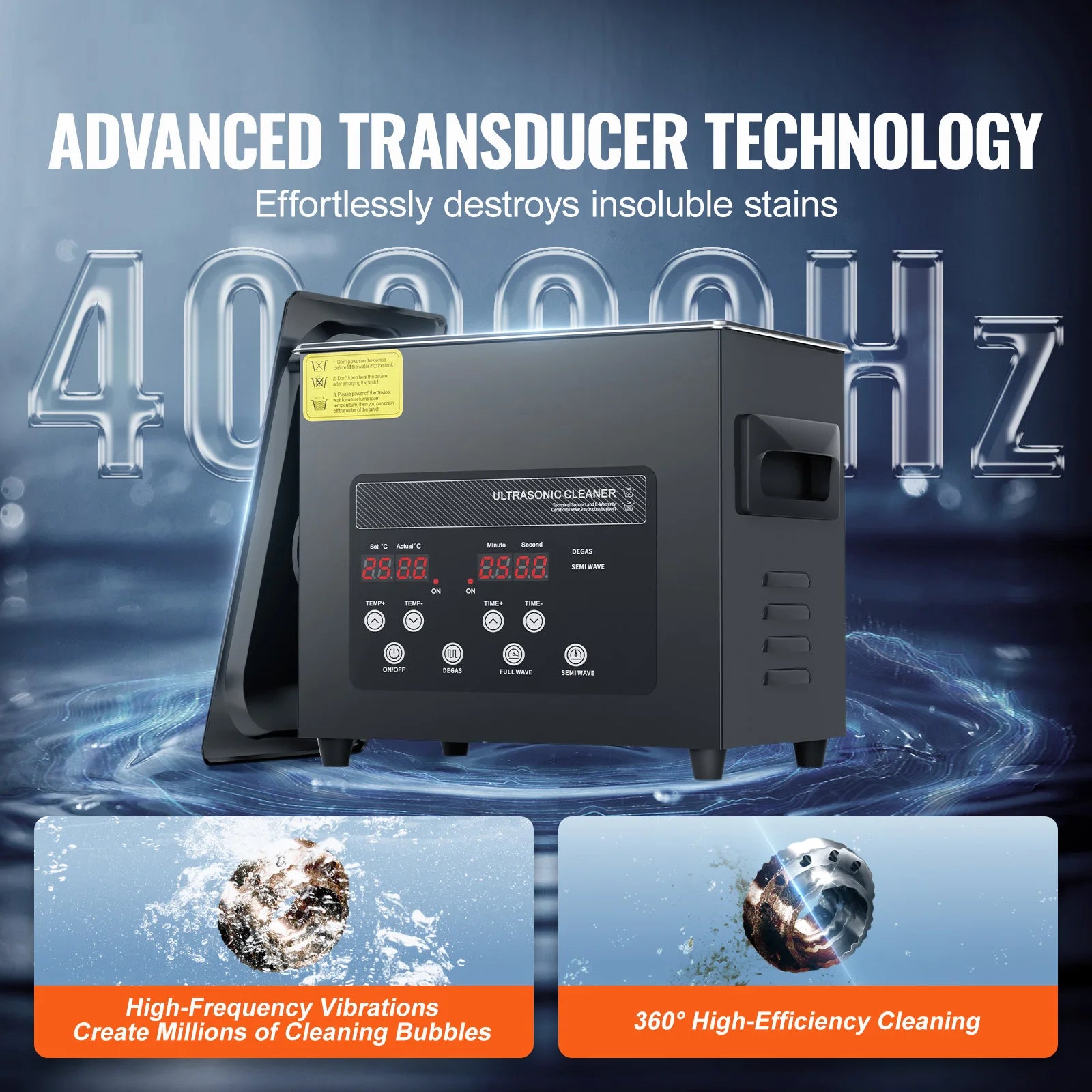 Ultrasonic Cleaner 2L–15L with Timer for Deep Precision Cleaning