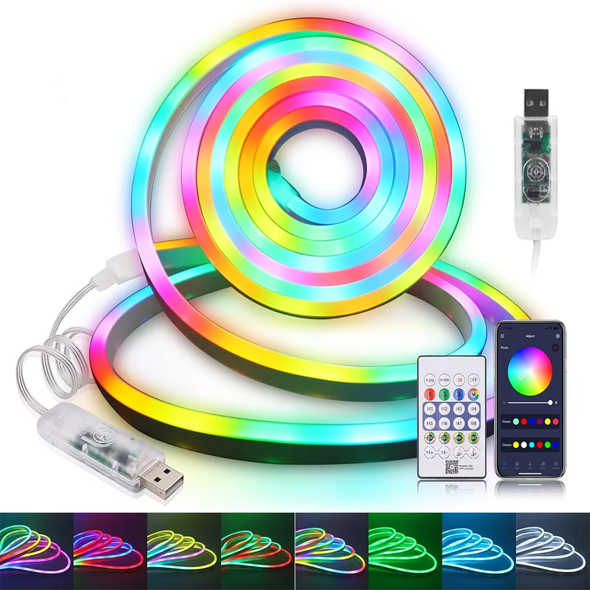 USB RGBIC Flexible Ambient Light Strip