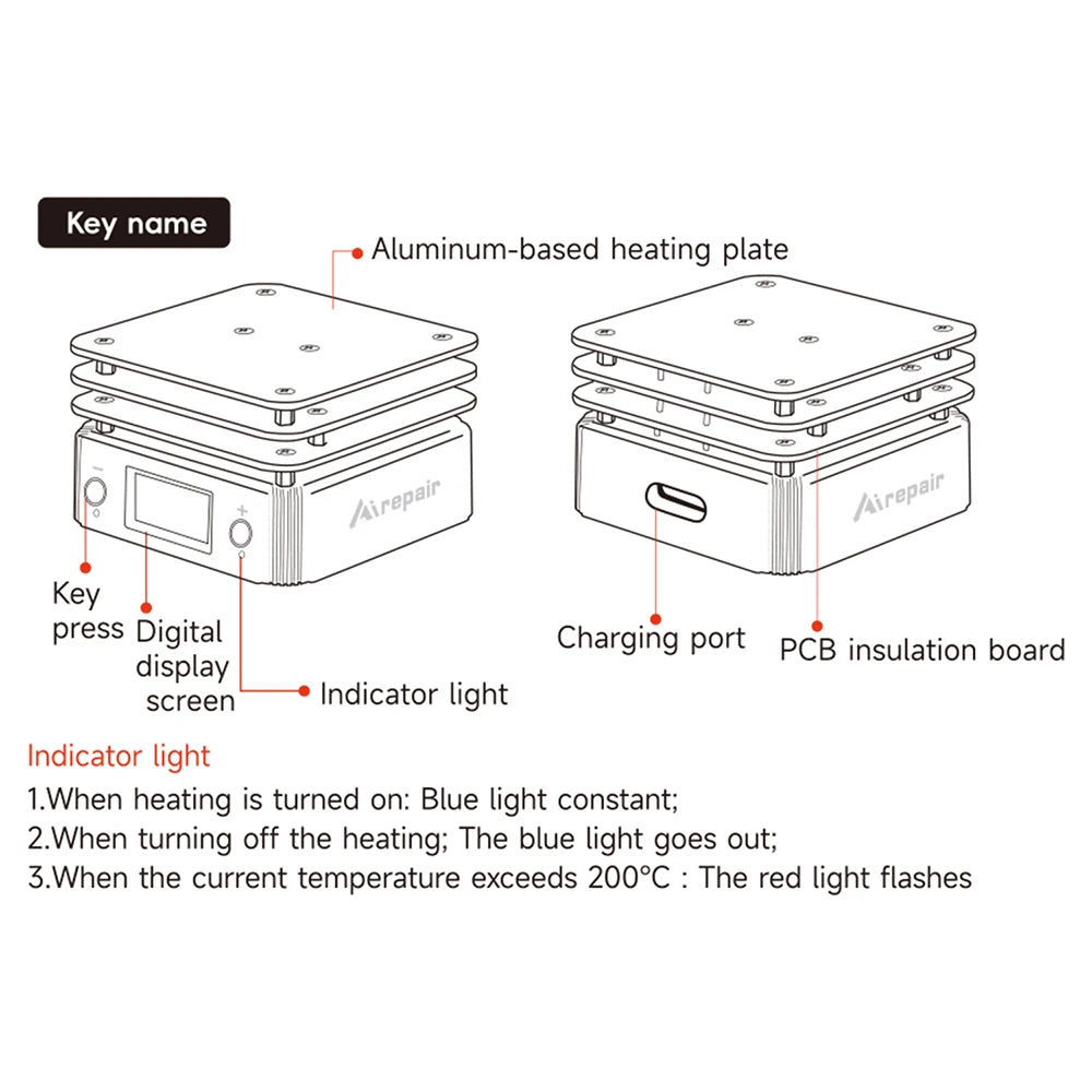 65 W Mini PCB Hot Plate Preheater