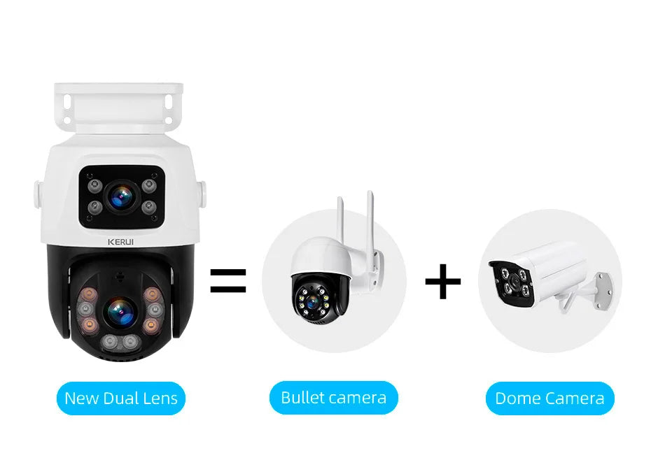 Outdoor 6MP Dual Lens PTZ POE IP Camera