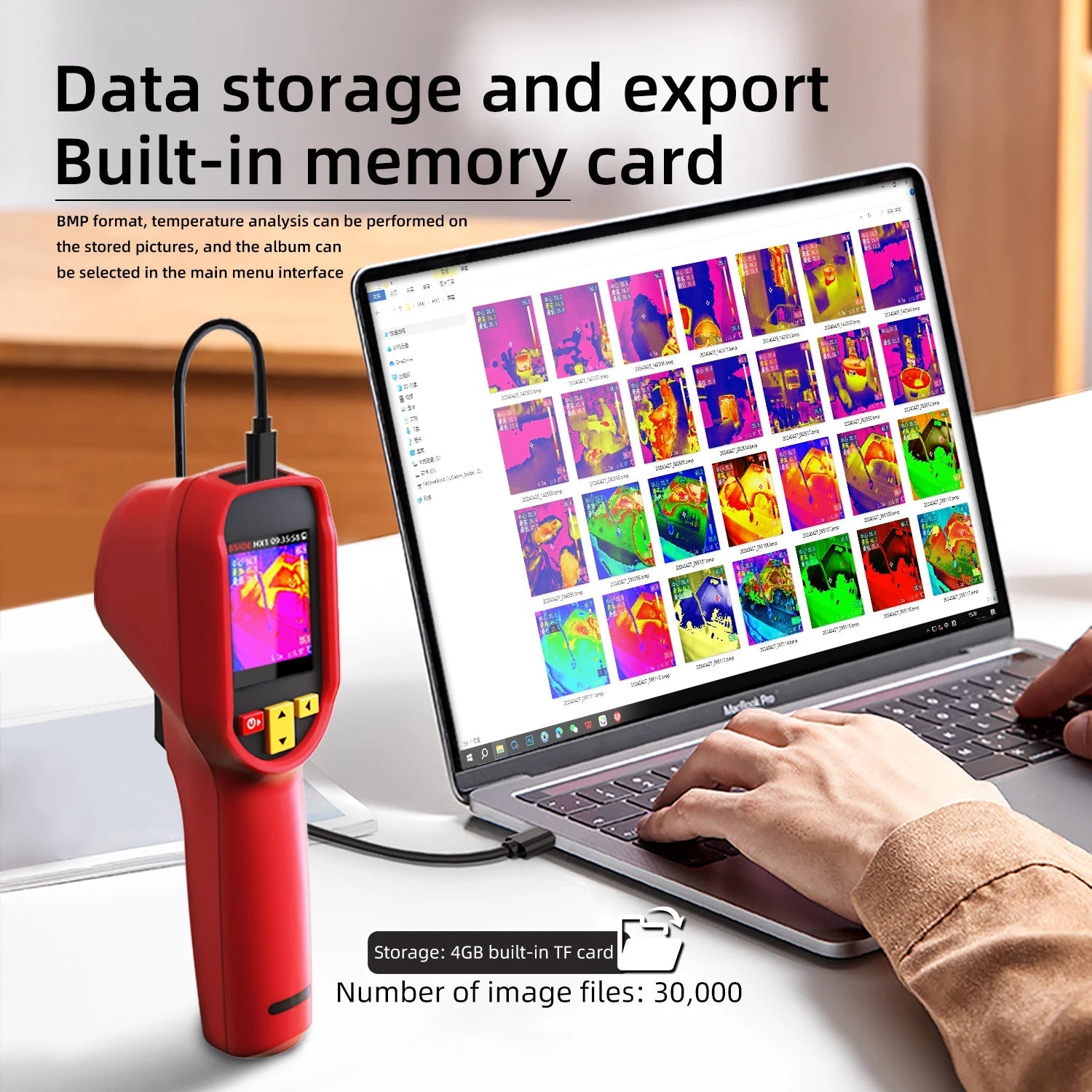BSIDE Handheld Thermal Imaging Camera 240X240 Temperature Meter For Repair PCB Automobile Pipeline Detection Power inspection