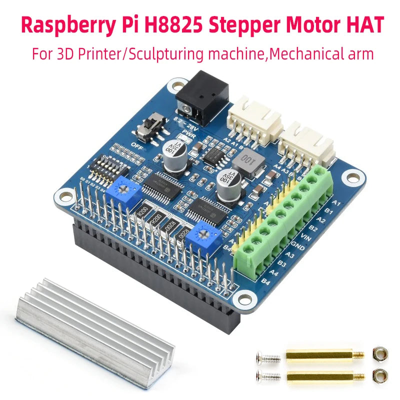 لوحة HAT لمحرك خطوي Raspberry Pi، مشغل مزدوج HR8825