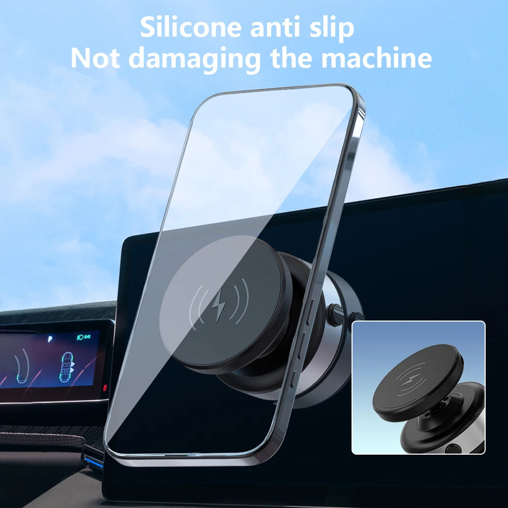 CZ18 Wireless-Charging Phone Mount with Vacuum Base