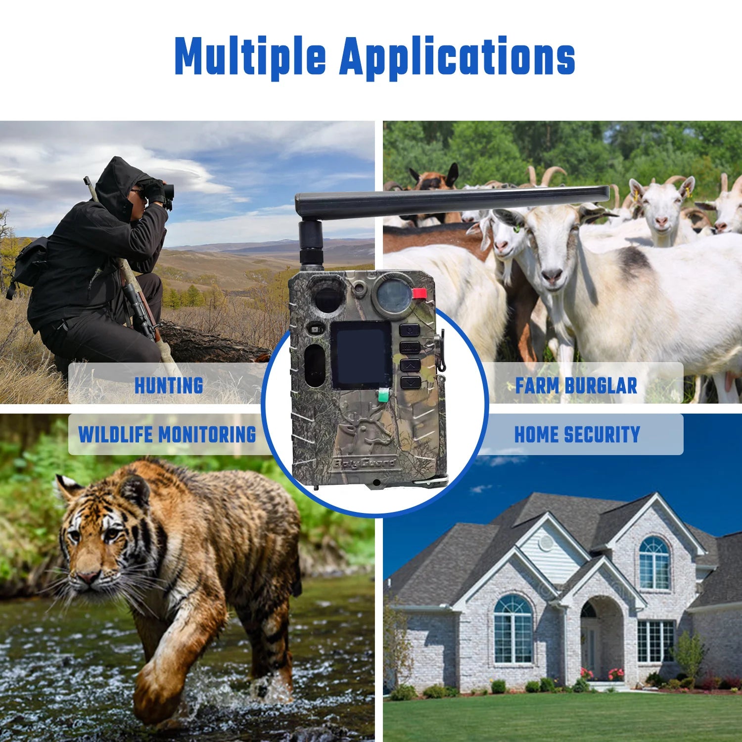 BolyGuard BG410-MS 4G LTE Trail Camera 4K 37MP Night Vision