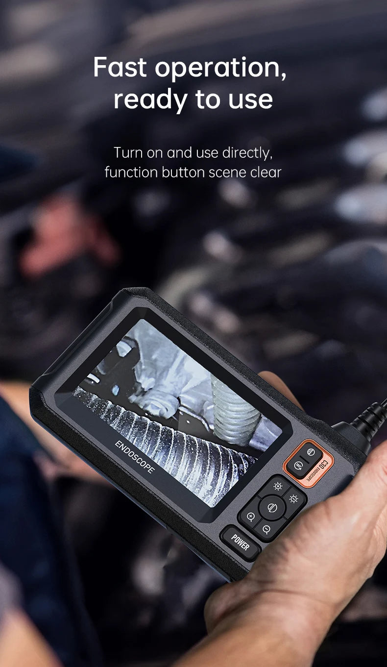 Inspection Borescope with 4.3-Inch IPS Screen and Dual Lens