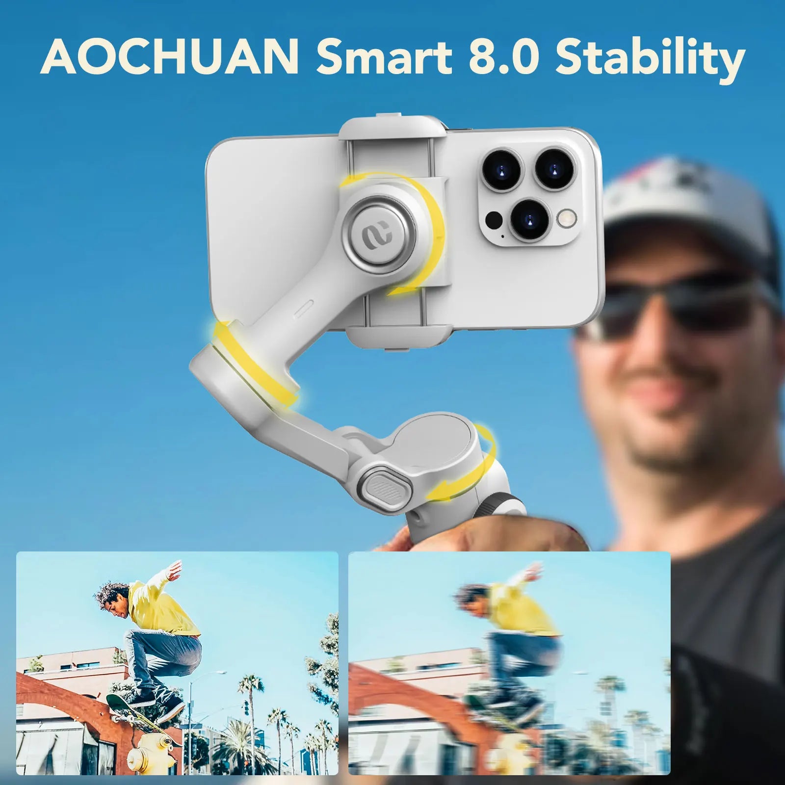 AOCHUAN Smart X2 Smartphone 3‑Axis Gimbal Stabilizer