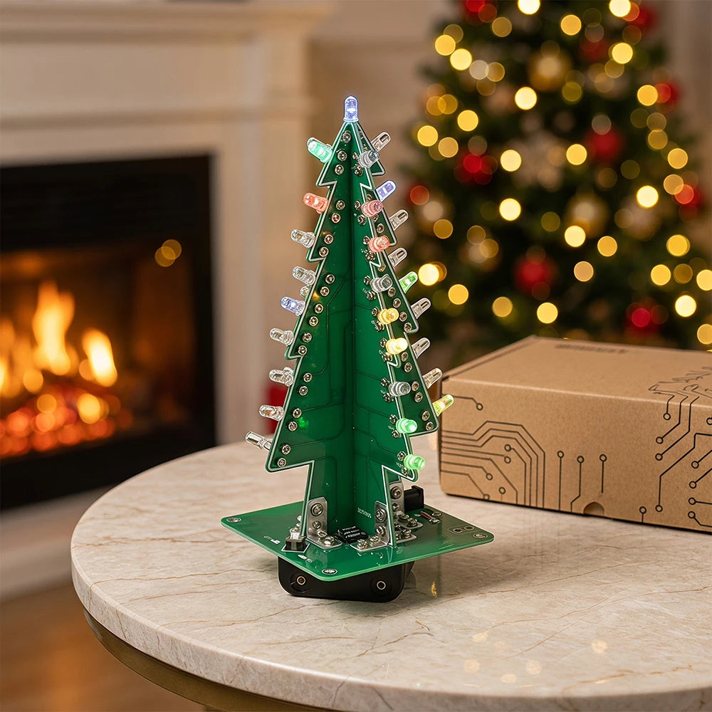 Solder-Free 3D LED Christmas Tree Kit