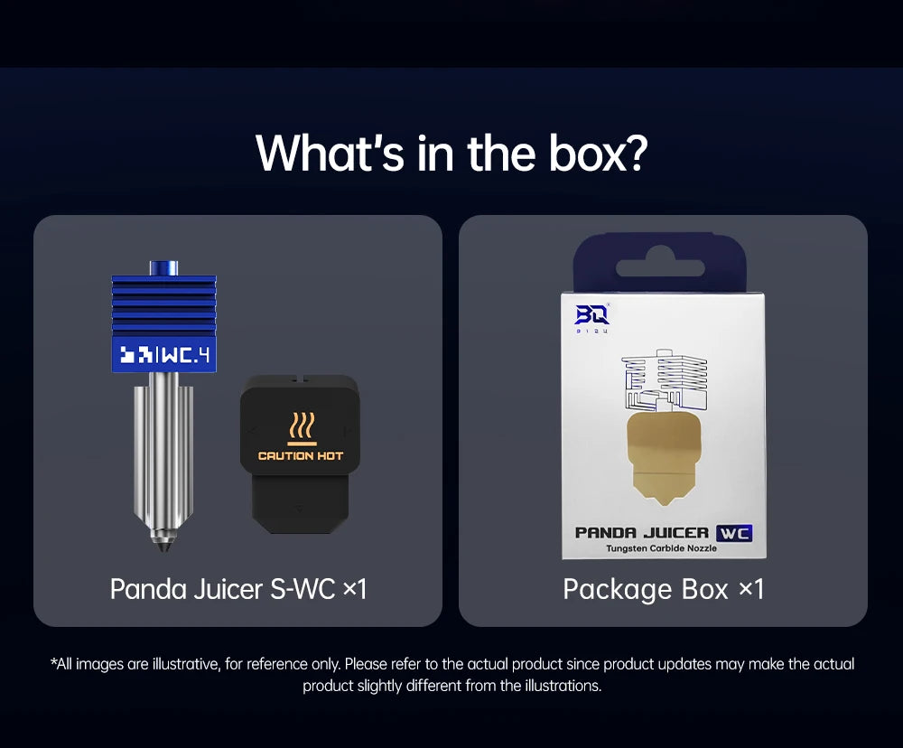 Panda Juicer S-WC Hotend - Fit and Nozzle Options