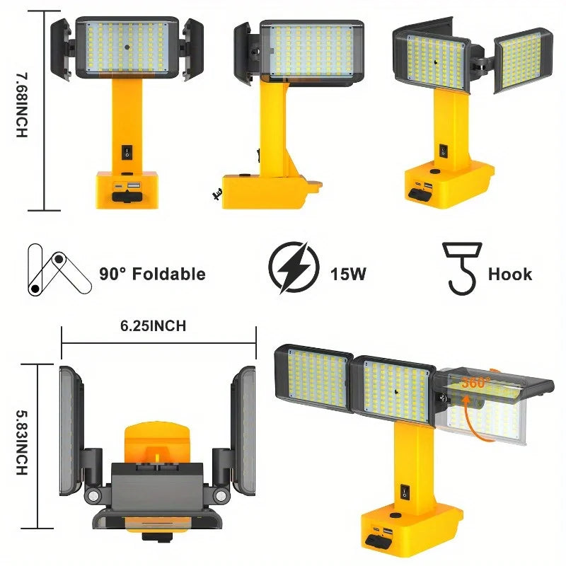 LED töövalgusti Dewalt 18V/20V, üle 3000 luumenit