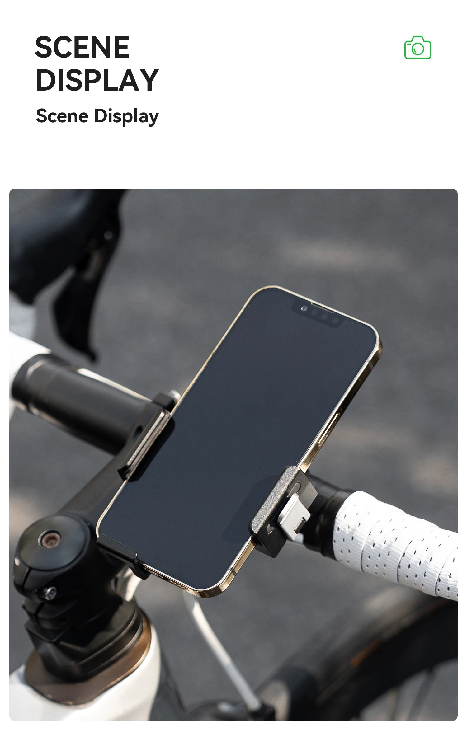 360° Rotating Motorcycle & Bicycle Phone Holder with Shock Absorption