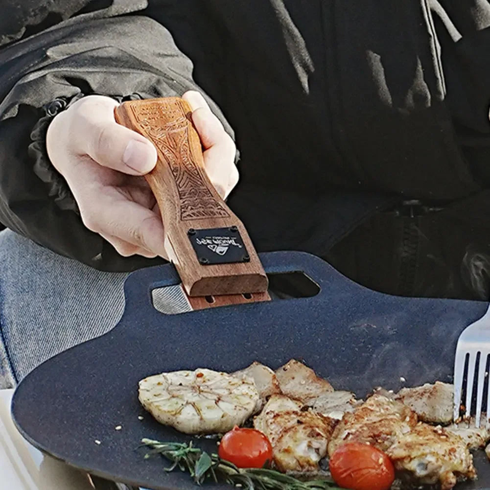 Outdoor Grill Pan Handle Adjustable Insulated Clip