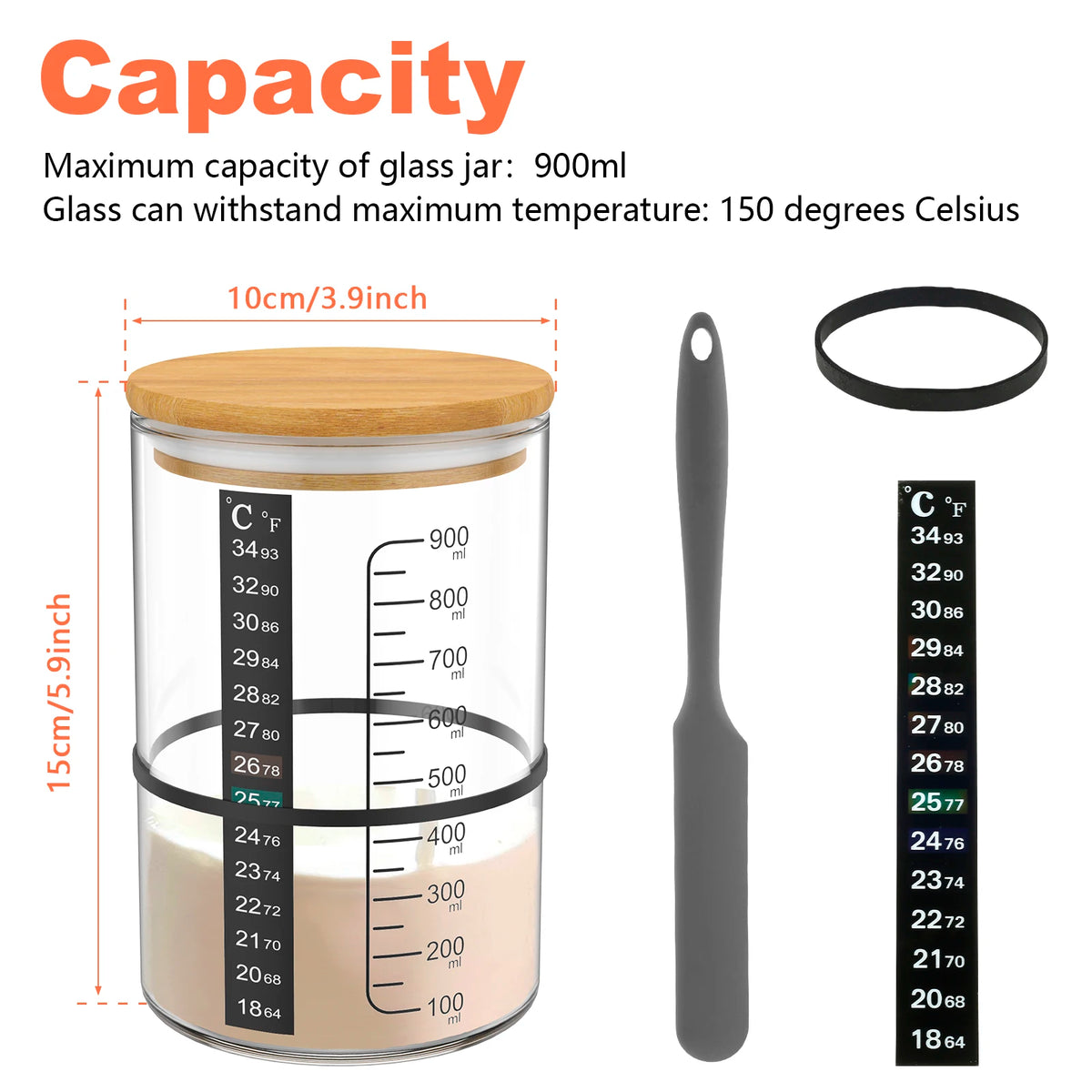 Sourdough-Starter-Glas-Set und Zubehöroptionen