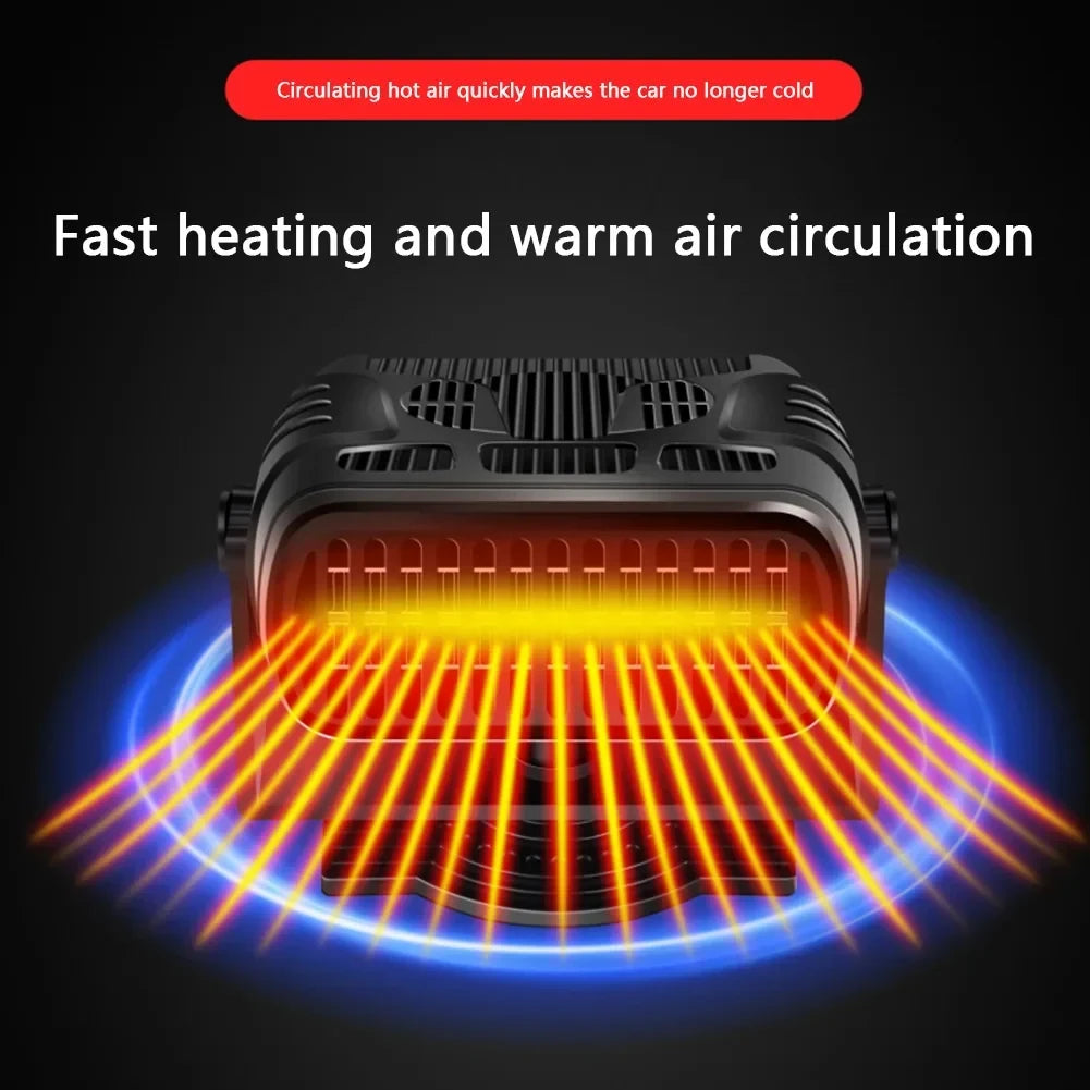 Prenosný ventilátorový ohrievač a odhmlievač do auta, 12 V/24 V