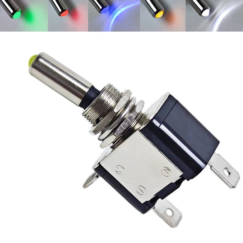 Interruptor basculante LED de 12 V, com escolha da cor do indicador