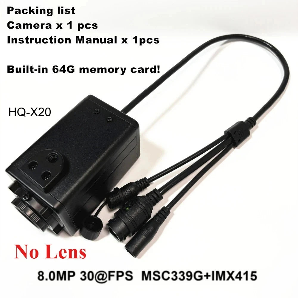 Câmara IP com Fio de 12MP, Lente 5-50mm e Cartão de 64G