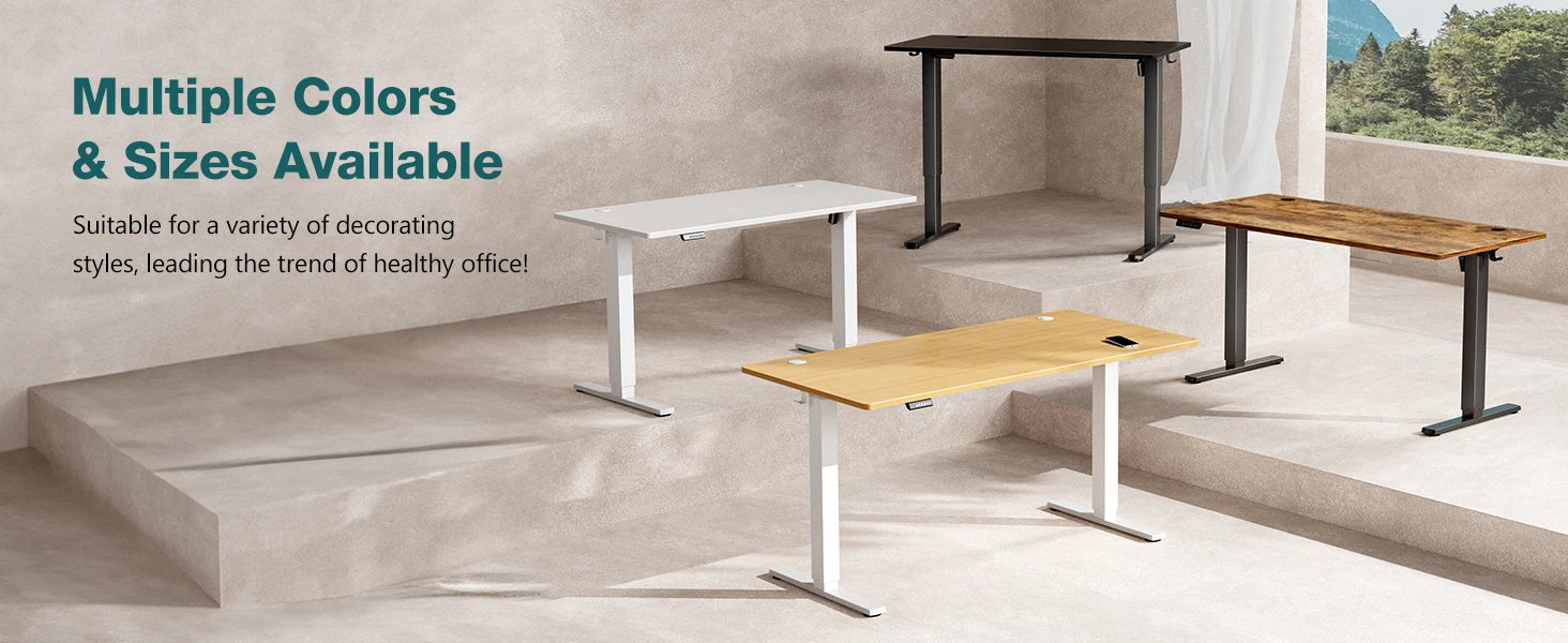 Electric Height Adjustable Standing Desk with Memory Settings