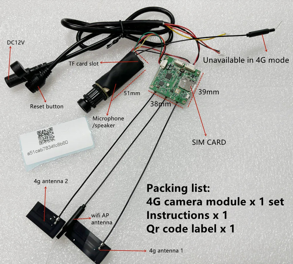 4G SIM Card Mini 1080P Camera with Remote Surveillance
