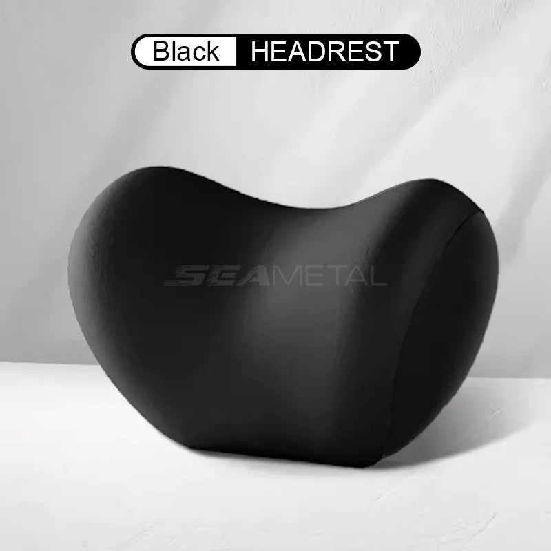 SEAMETAL Memory Foam Car Neck Pillow Lumbar Support Cushion Ergonomics Headrest Pillow Breathable Washable Cover Reduce Soreness