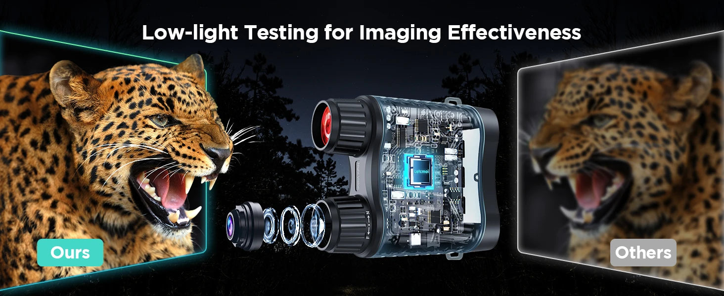 Rechargeable Night Vision Binoculars 4K Infrared 8X Zoom