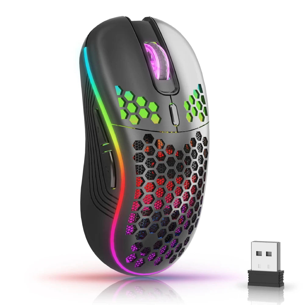 Rechargeable 2.4 GHz Wireless Mouse with RGB Lighting
