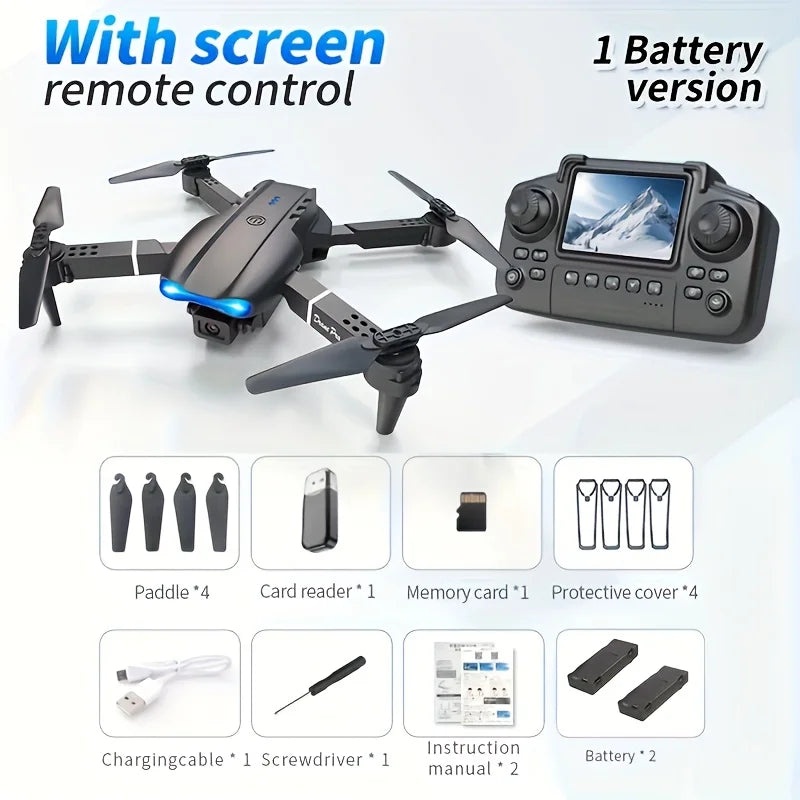 Drone RC pliable à double caméra avec télécommande écran