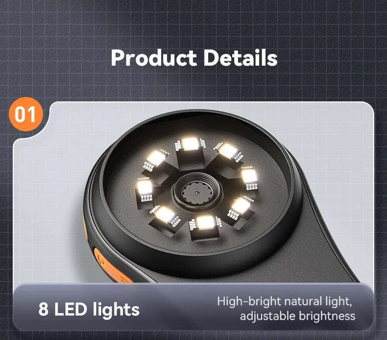 2.0inch 500X Digital Microscope 1080P Video Coin Microscopio with Magnifying Glass Wiht 8Leds for Electronics Repair Windows/Mac