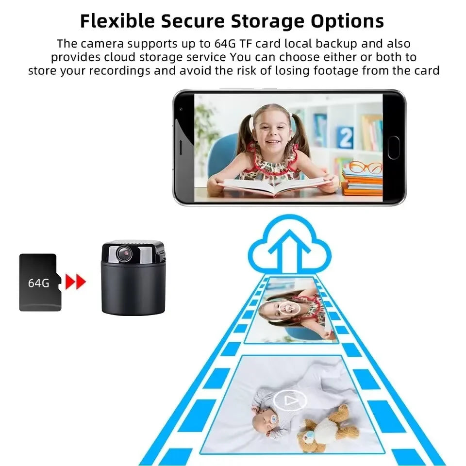 1080P Mini HD Camera Wireless WiFi Security Cam with Night Vision