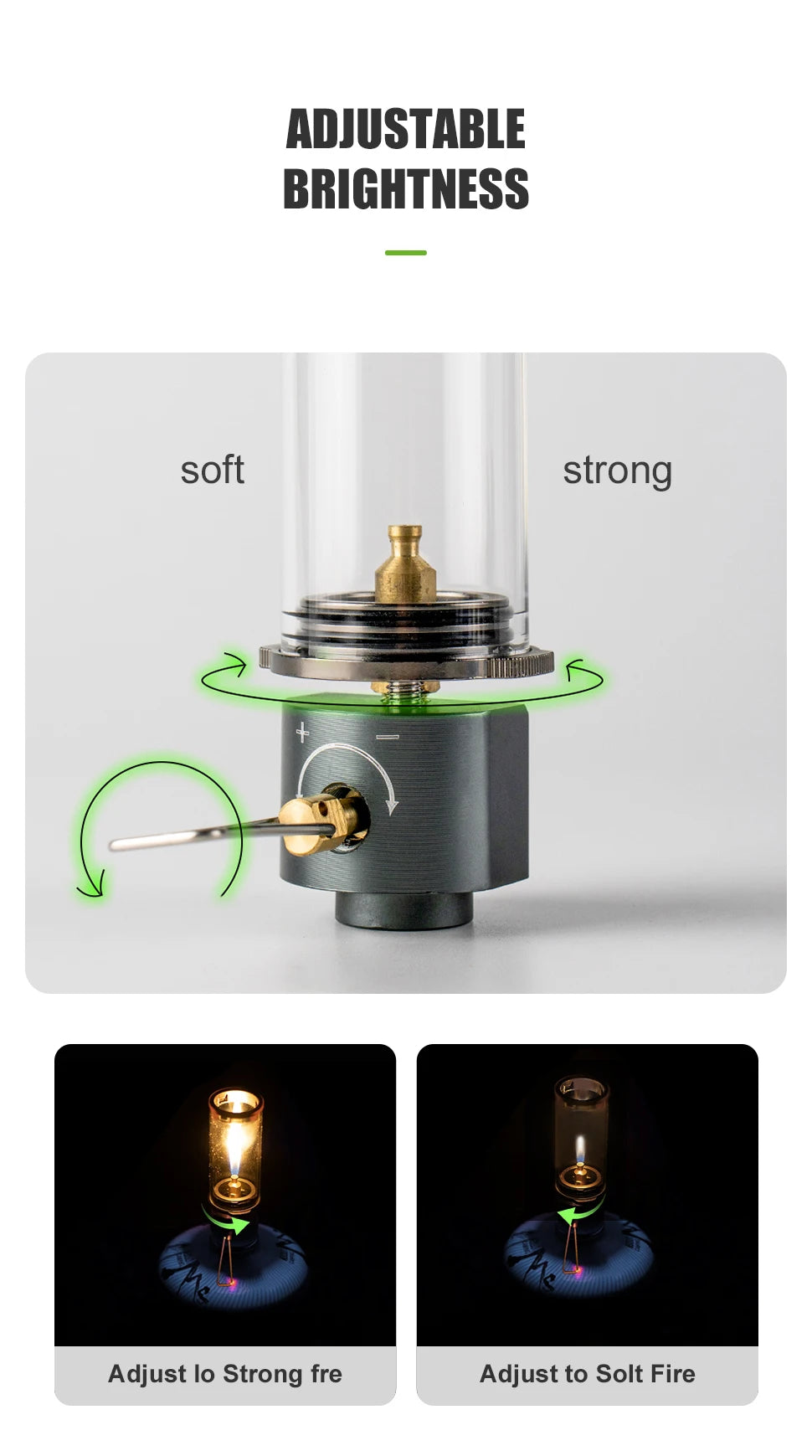 BRS-55 Windproof Gas Camping Lantern, 100g Mini Tent Light